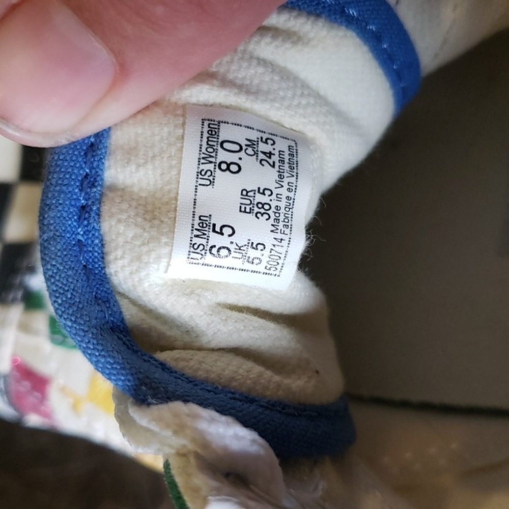 Worn once Vans‎ Glitter Check Old Skool sneakers size 6.5. - Picture 5 of 8